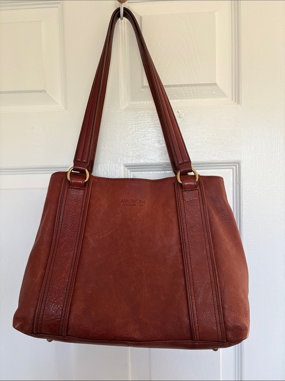 American Leather Co. Chestnut Leather Shoulder Bag